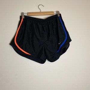 Nike Women's Black Retro Neon Trim Tempo Running Shorts sz XL